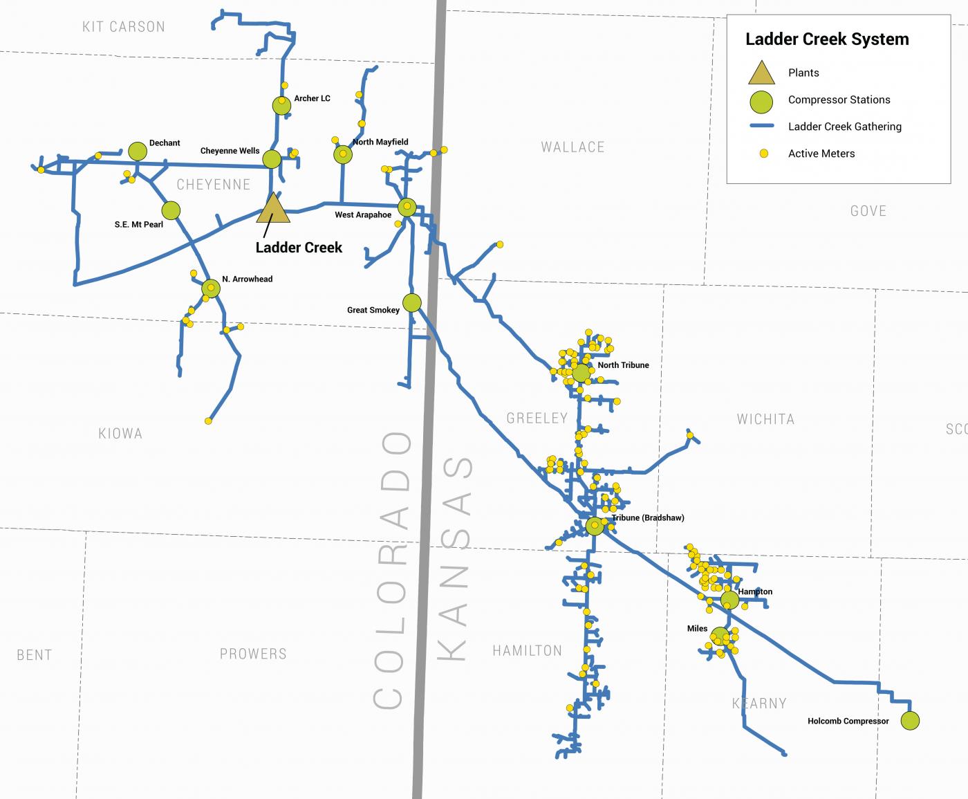 Map of the Ladder Creek System